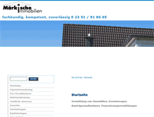 Tablet Screenshot of maerkische-immobilien.de